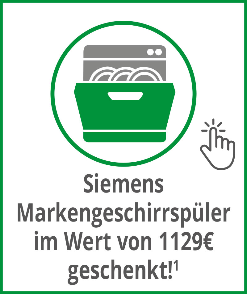 Siemens Markengeschirrspüler im Wert von 1129€ geschenkt!